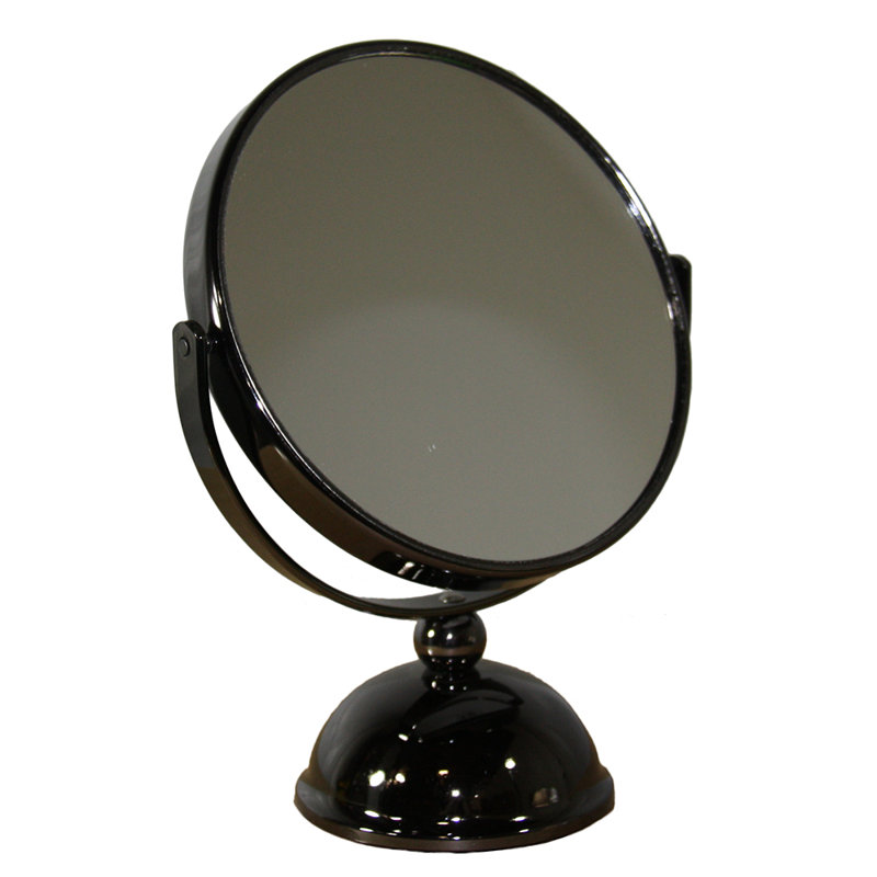Darby Home Co Round X Black Magnify Mirror Wayfair